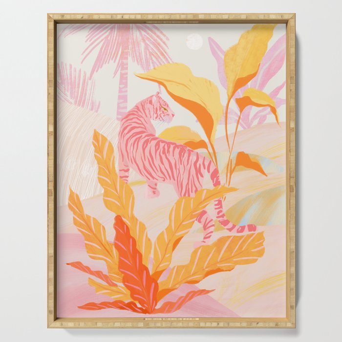 Pink Jungle Serving Tray Gallery Image 1