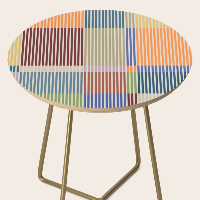 Linear Bauhaus Pattern 3. Side Table Gallery Image 2