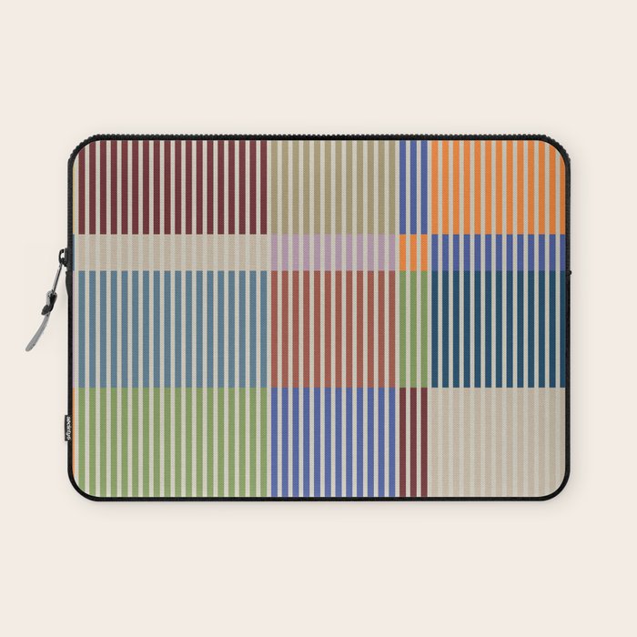 Linear Bauhaus Pattern 3. Laptop Sleeve Gallery Image 1