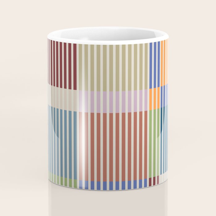 Linear Bauhaus Pattern 3. Coffee Mug Gallery Image 4