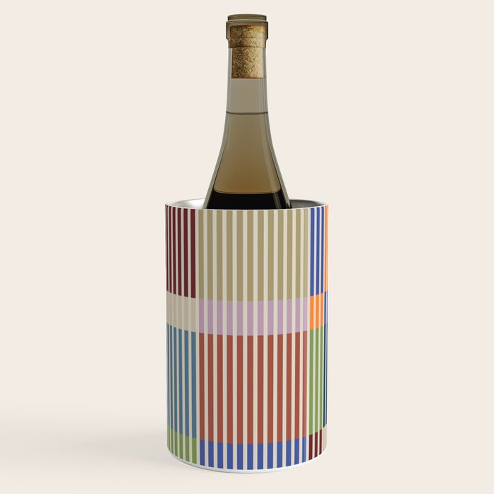 Linear Bauhaus Pattern 3. Wine Chiller Gallery Image 1