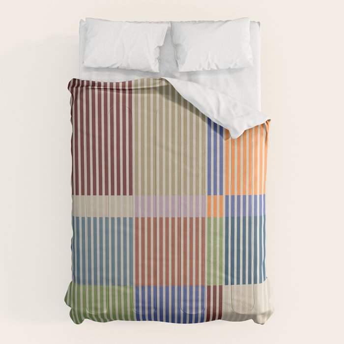 Linear Bauhaus Pattern 3. Comforter Gallery Image 1