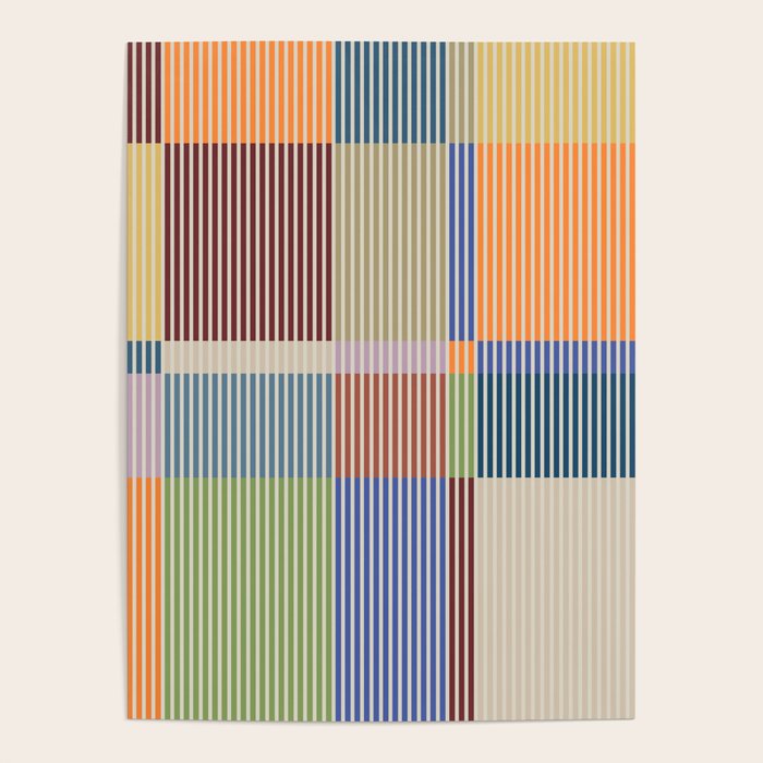 Linear Bauhaus Pattern 3. Poster Gallery Image 4