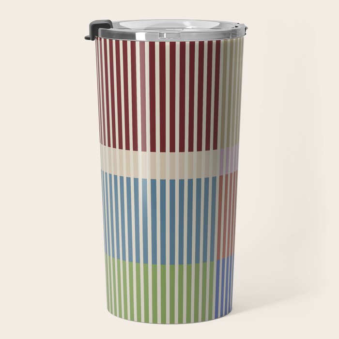 Linear Bauhaus Pattern 3. Travel Mug Gallery Image 3
