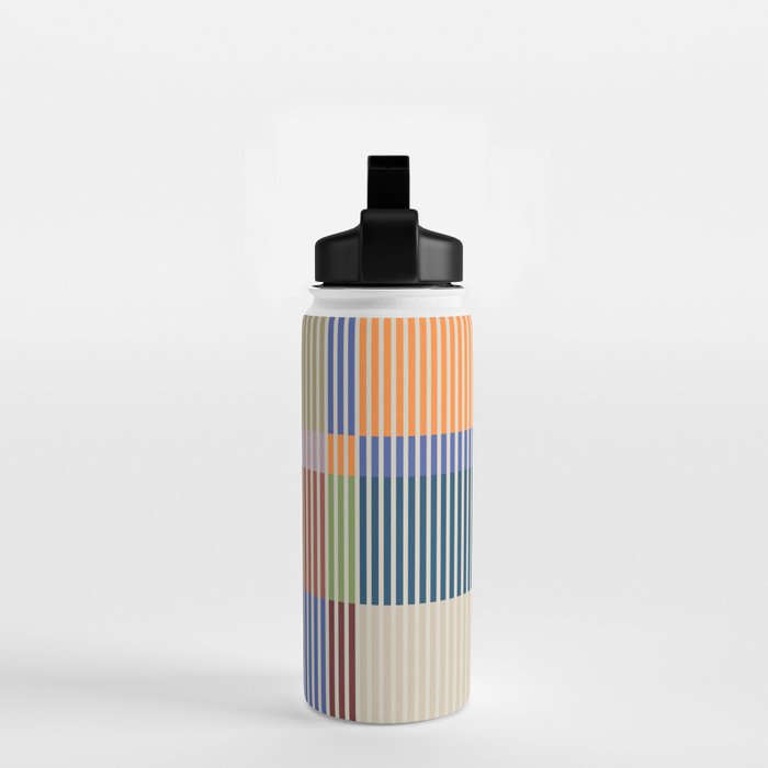 Linear Bauhaus Pattern 3. Water Bottle Gallery Image 2