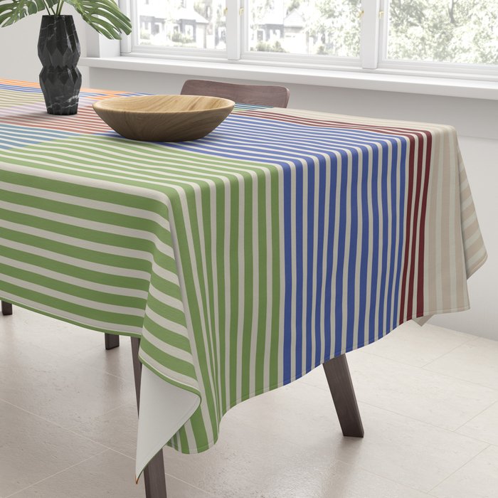 Linear Bauhaus Pattern 3. Tablecloth Gallery Image 3