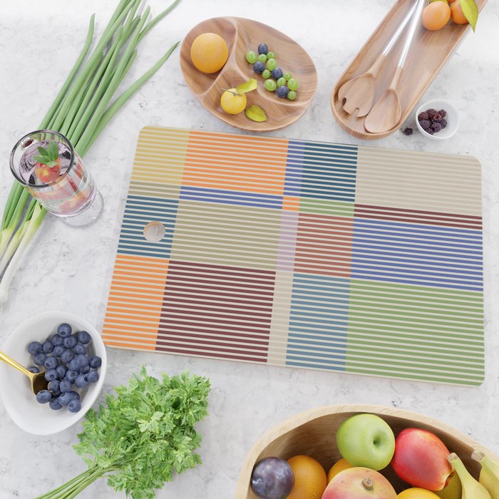 Linear Bauhaus Pattern 3. Cutting Board Gallery Image 2