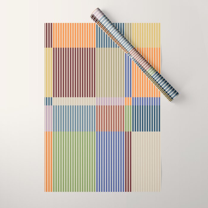 Linear Bauhaus Pattern 3. Wrapping Paper Gallery Image 1