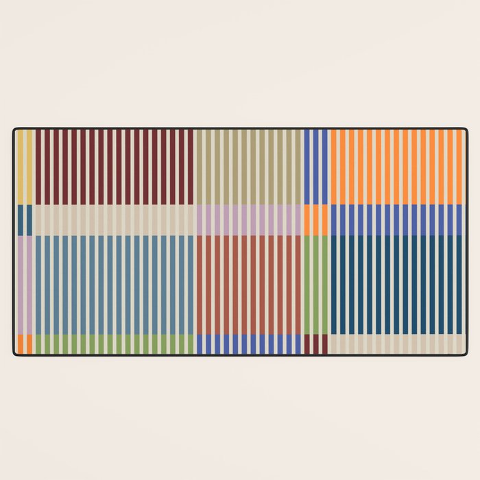 Linear Bauhaus Pattern 3. Desk Mat Gallery Image 3