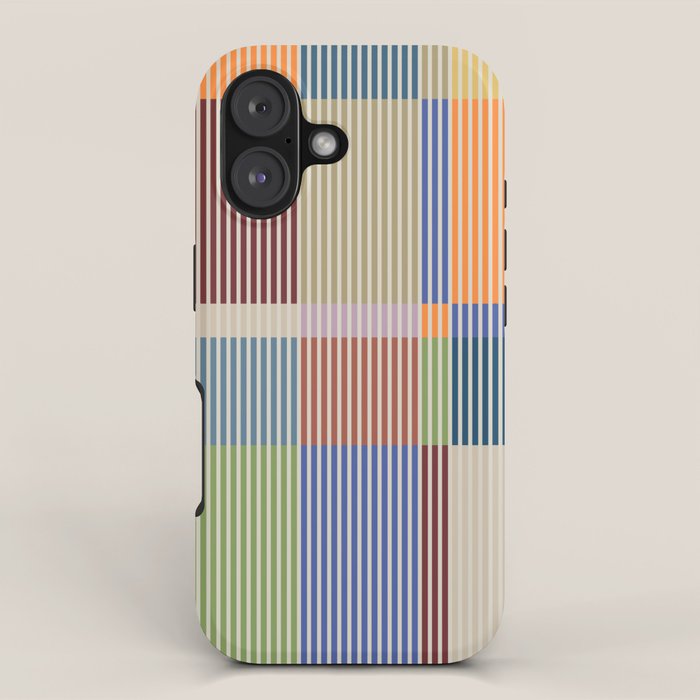 Linear Bauhaus Pattern 3. iPhone Case