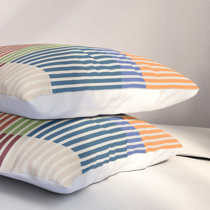Linear Bauhaus Pattern 3. Pillow Sham Gallery Image 3