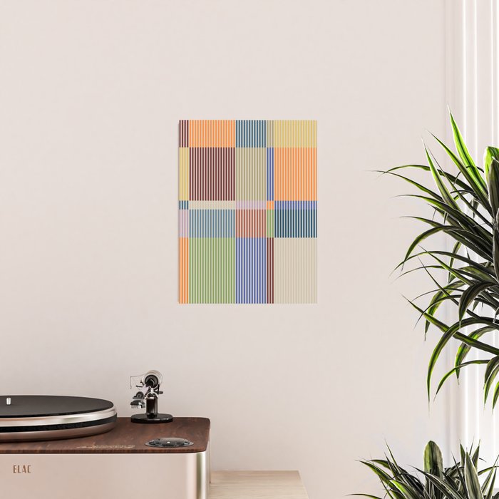 Linear Bauhaus Pattern 3. Poster Gallery Image 2