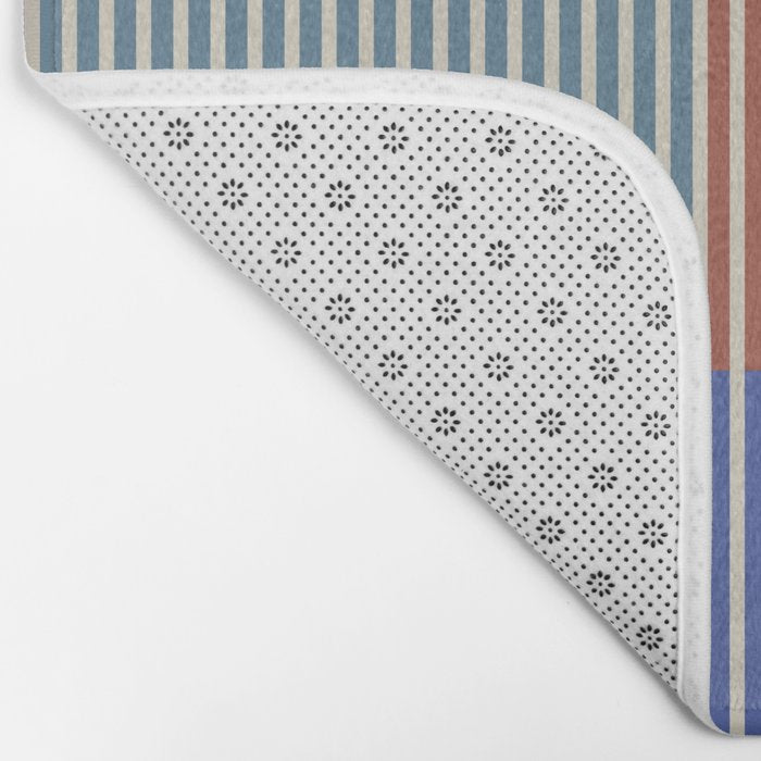 Linear Bauhaus Pattern 3. Bath Mat Gallery Image 2