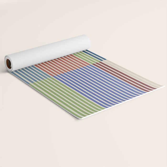 Linear Bauhaus Pattern 3. Yoga Mat Gallery Image 2