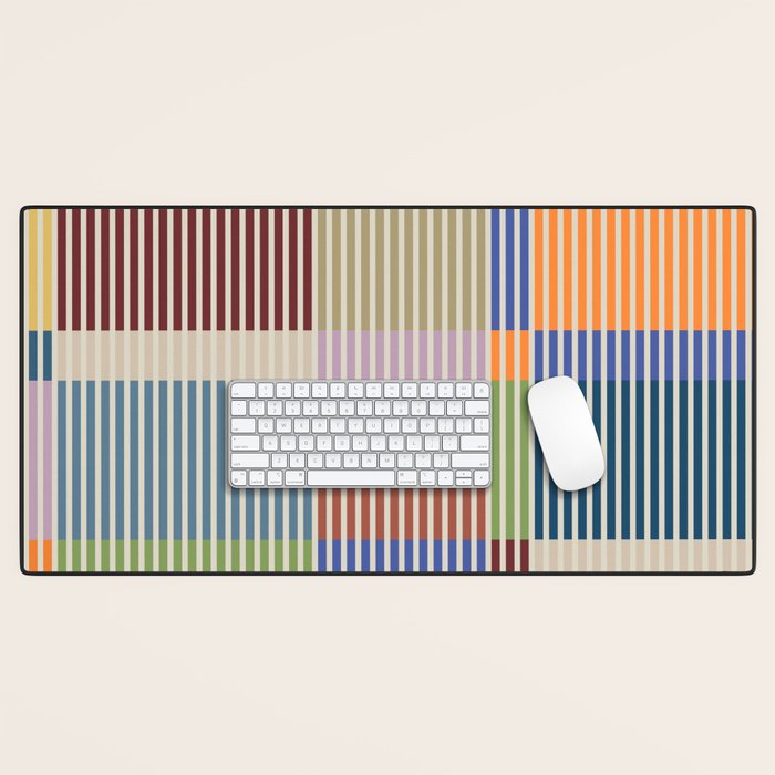Linear Bauhaus Pattern 3. Desk Mat Gallery Image 1
