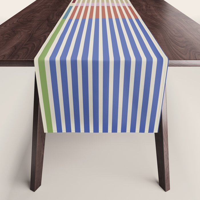 Linear Bauhaus Pattern 3. Table Runner Gallery Image 1