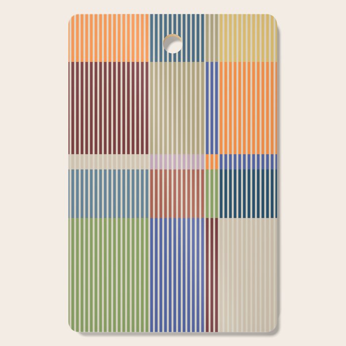 Linear Bauhaus Pattern 3. Cutting Board Gallery Image 1
