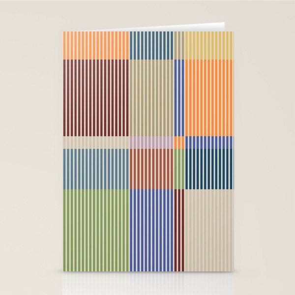 Linear Bauhaus Pattern 3. Stationery Card Gallery Image 1