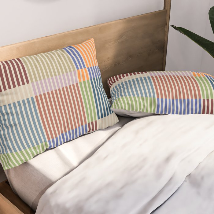 Linear Bauhaus Pattern 3. Pillow Sham Gallery Image 2