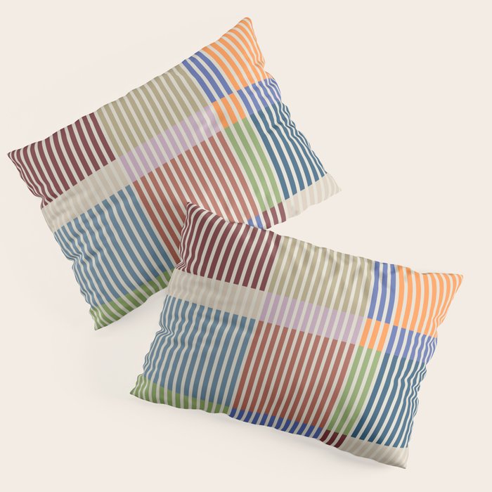 Linear Bauhaus Pattern 3. Pillow Sham Gallery Image 3