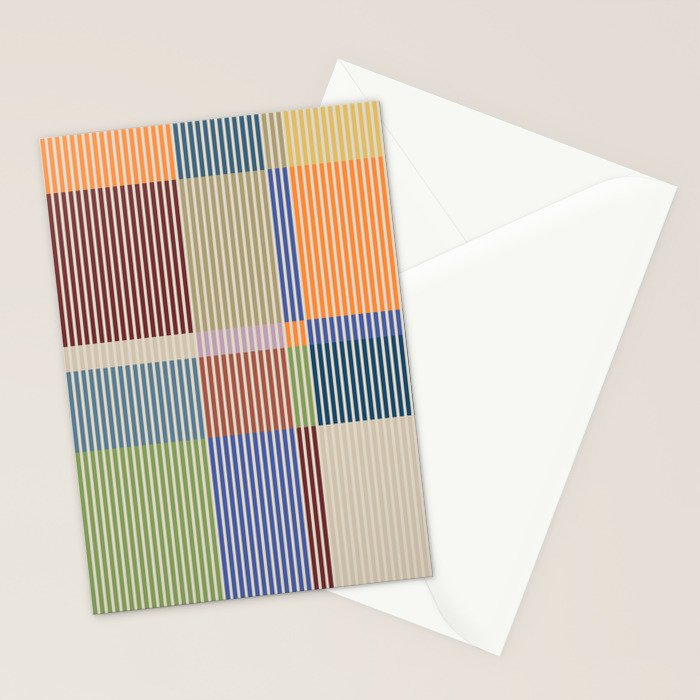 Linear Bauhaus Pattern 3. Stationery Card Gallery Image 2
