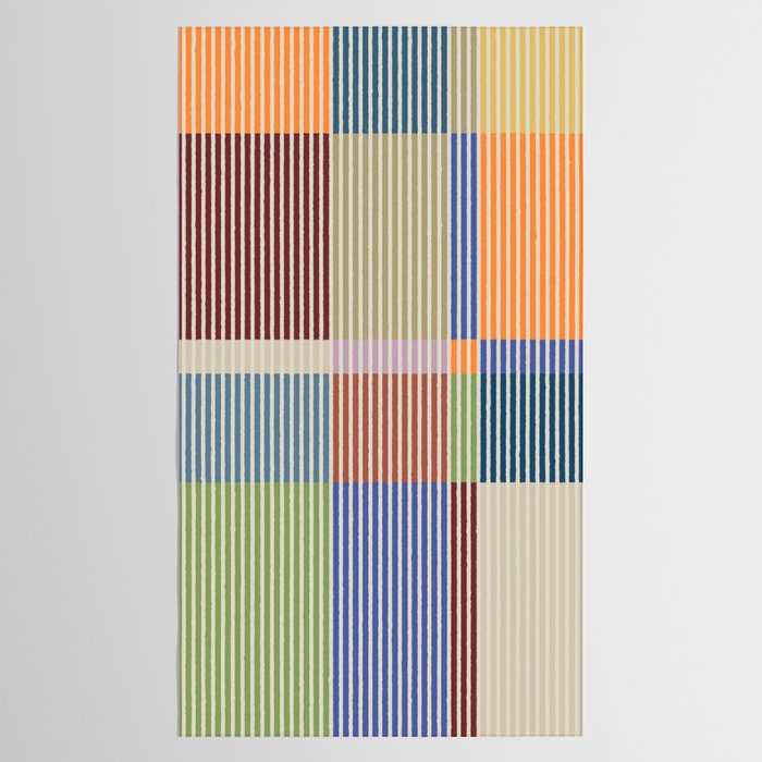 Linear Bauhaus Pattern 3. Tablecloth Gallery Image 2