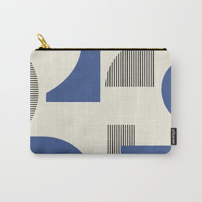 Abstract Lines Composition - Navy Dark Blue Carry All Pouch Gallery Image 1