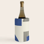 Abstract Lines Composition - Navy Dark Blue Wine Chiller Gallery Image 1