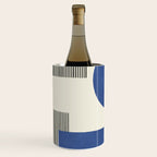 Abstract Lines Composition - Navy Dark Blue Wine Chiller Gallery Image 3