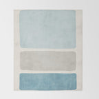 Neutral Light Blue Beige Teal Minimalist Artwork Throw Blanket Gallery Image 2