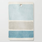 Neutral Light Blue Beige Teal Minimalist Artwork Cutting Board Gallery Image 1