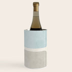 Neutral Light Blue Beige Teal Minimalist Artwork Wine Chiller Gallery Image 3