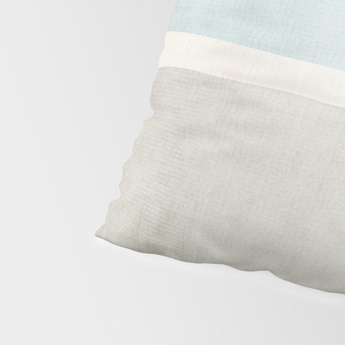 Neutral Light Blue Beige Teal Minimalist Artwork Pillow Sham Gallery Image 4