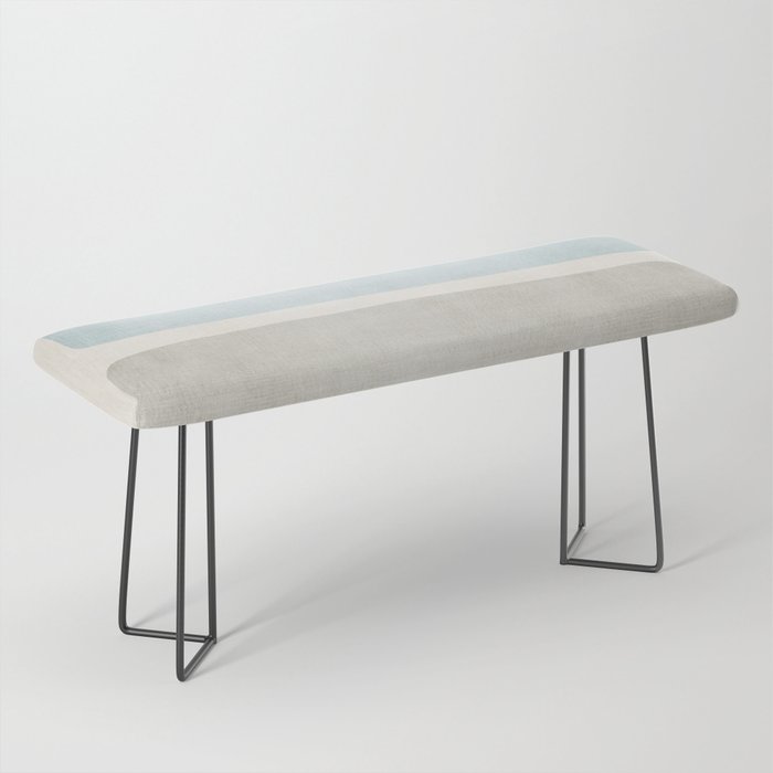 Neutral Light Blue Beige Teal Minimalist Artwork Bench Gallery Image 1