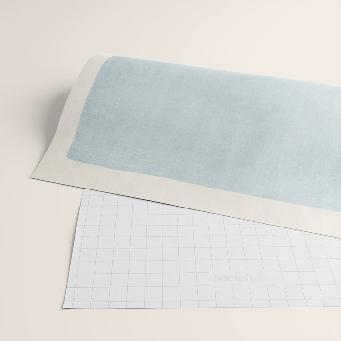 Neutral Light Blue Beige Teal Minimalist Artwork Wrapping Paper Gallery Image 2