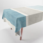 Neutral Light Blue Beige Teal Minimalist Artwork Tablecloth Gallery Image 1