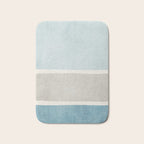 Neutral Light Blue Beige Teal Minimalist Artwork Bath Mat Gallery Image 1