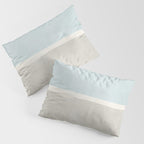 Neutral Light Blue Beige Teal Minimalist Artwork Pillow Sham Gallery Image 3
