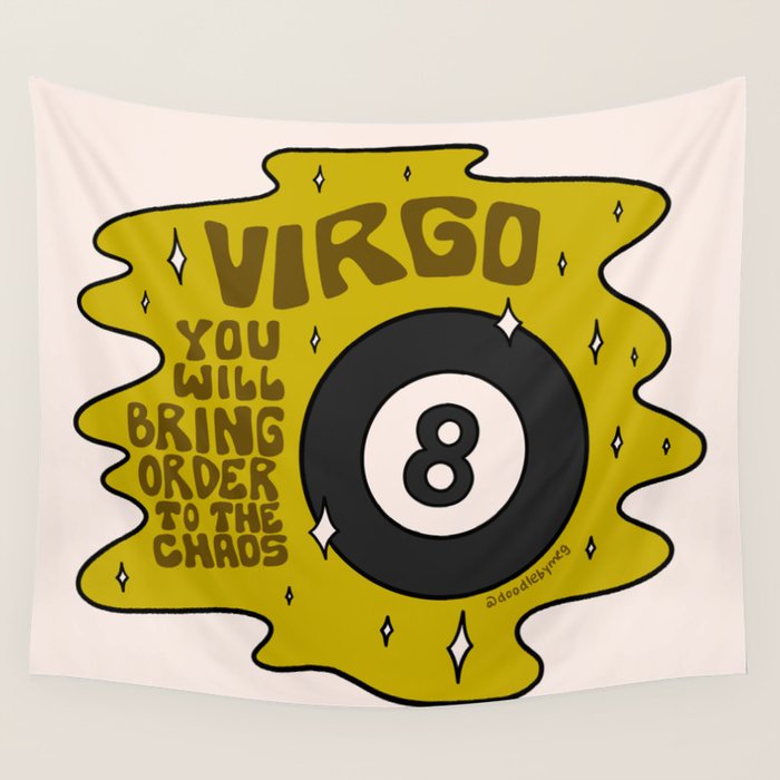Virgo Magic 8 Ball Wall Tapestry Gallery Image 4