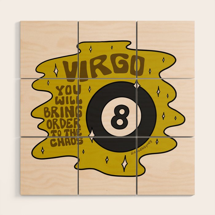 Virgo Magic 8 Ball Wood Wall Art Gallery Image 1