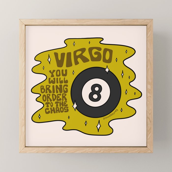 Virgo Magic 8 Ball Mini Art Print Gallery Image 1