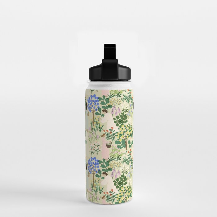 Ladies working in the garden (BEIGE) Water Bottle Gallery Image 2