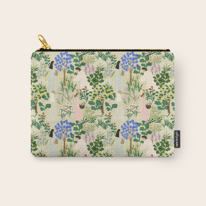 Ladies working in the garden (BEIGE) Carry All Pouch Gallery Image 1