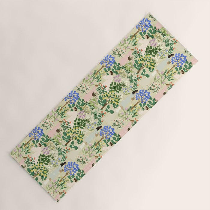 Ladies working in the garden (BEIGE) Yoga Mat Gallery Image 1