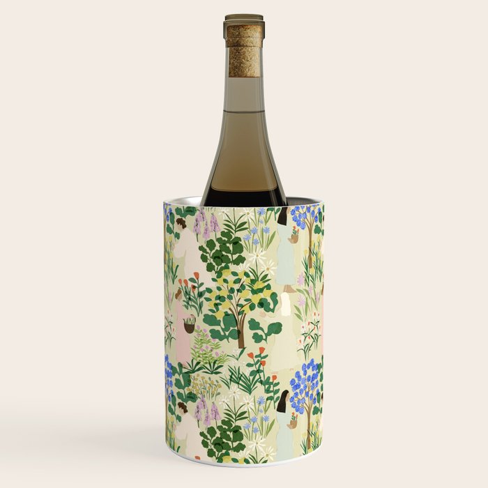 Ladies working in the garden (BEIGE) Wine Chiller Gallery Image 1