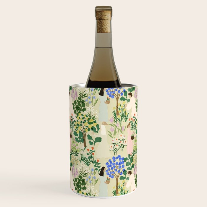 Ladies working in the garden (BEIGE) Wine Chiller Gallery Image 2