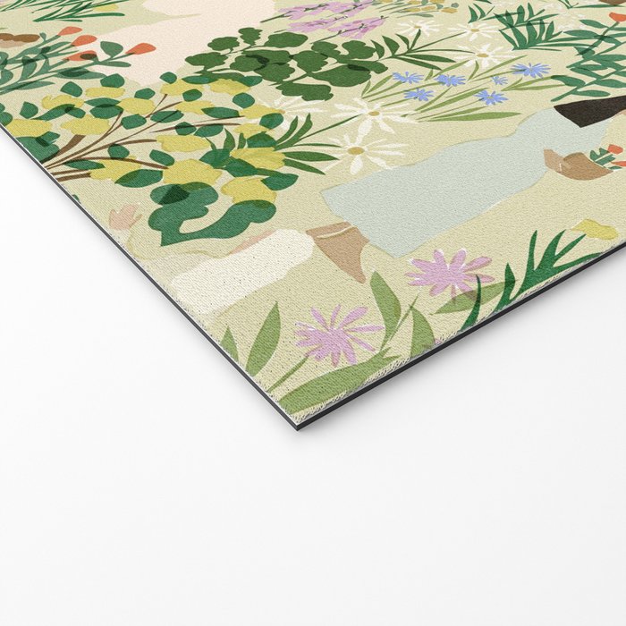 Ladies working in the garden (BEIGE) Welcome Mat Gallery Image 2