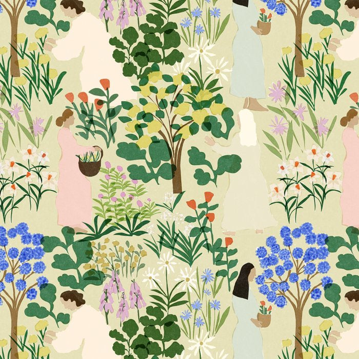 Ladies working in the garden (BEIGE) Coffee Mug Gallery Image 2
