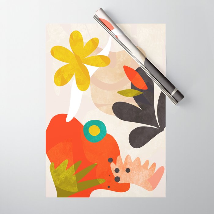 bauhaus goes matisse in summer Wrapping Paper Gallery Image 1