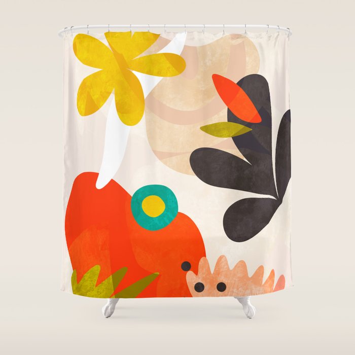 bauhaus goes matisse in summer Shower Curtain Gallery Image 1